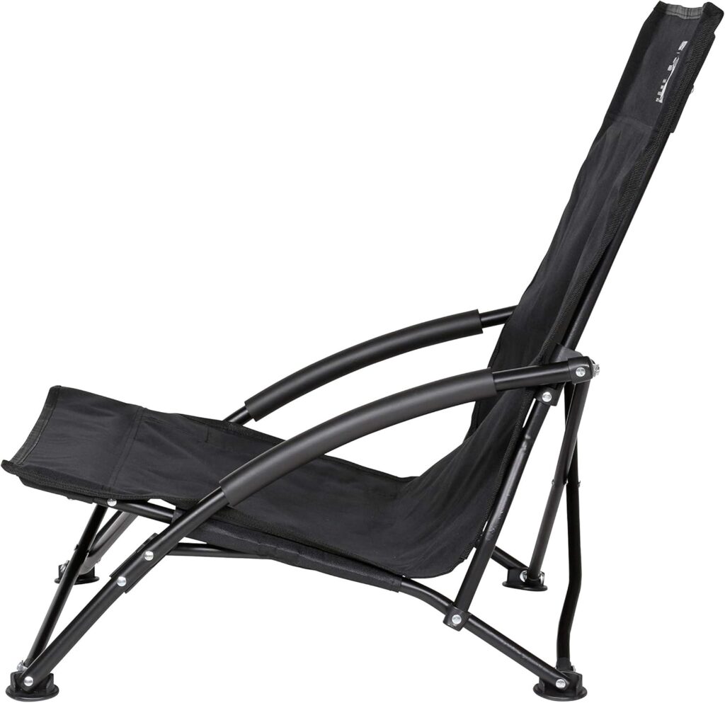 キャプテンスタッグのロースタイルイージーチェアを横から見たもの