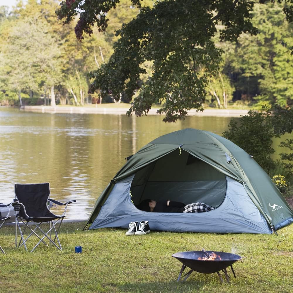 TOMOUNのソロテント(1人用)は、はじめてのソロキャンプにもおすすめ。