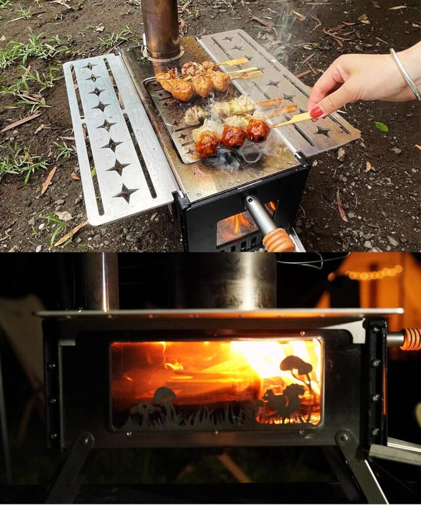 スモアのMagic Stoveの天板はグリルタイプも備えている