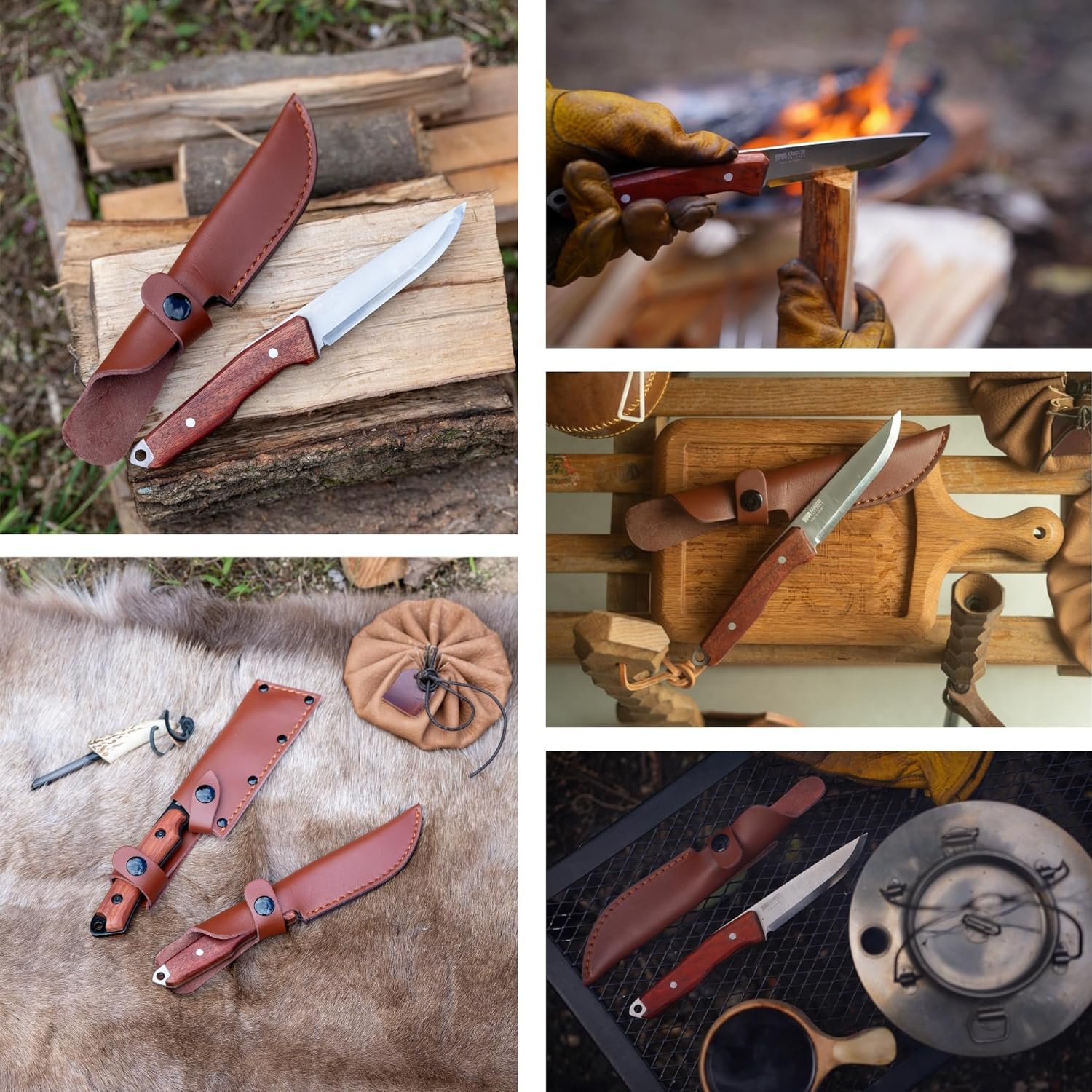 KANUCHI OUTDOOR フルタングナイフは、調理もしやすいナイフとなっている。