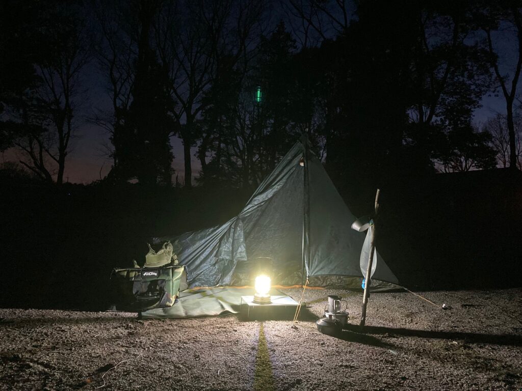 ダイソーの調光機能付ランタンの最大調光