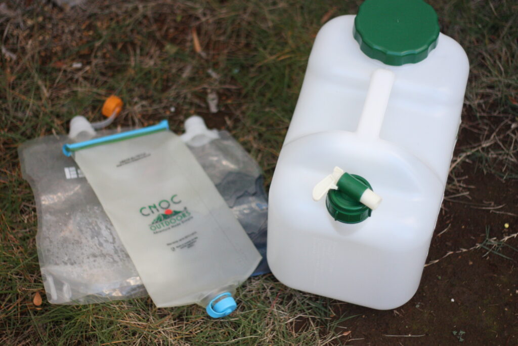 ウォーターバッグとウォータータンク