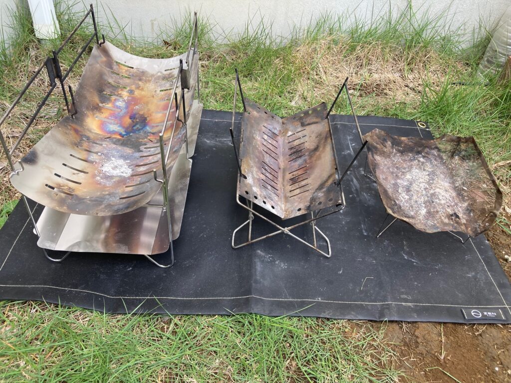 ゼロイチキャンプの所有するソロ焚き火台