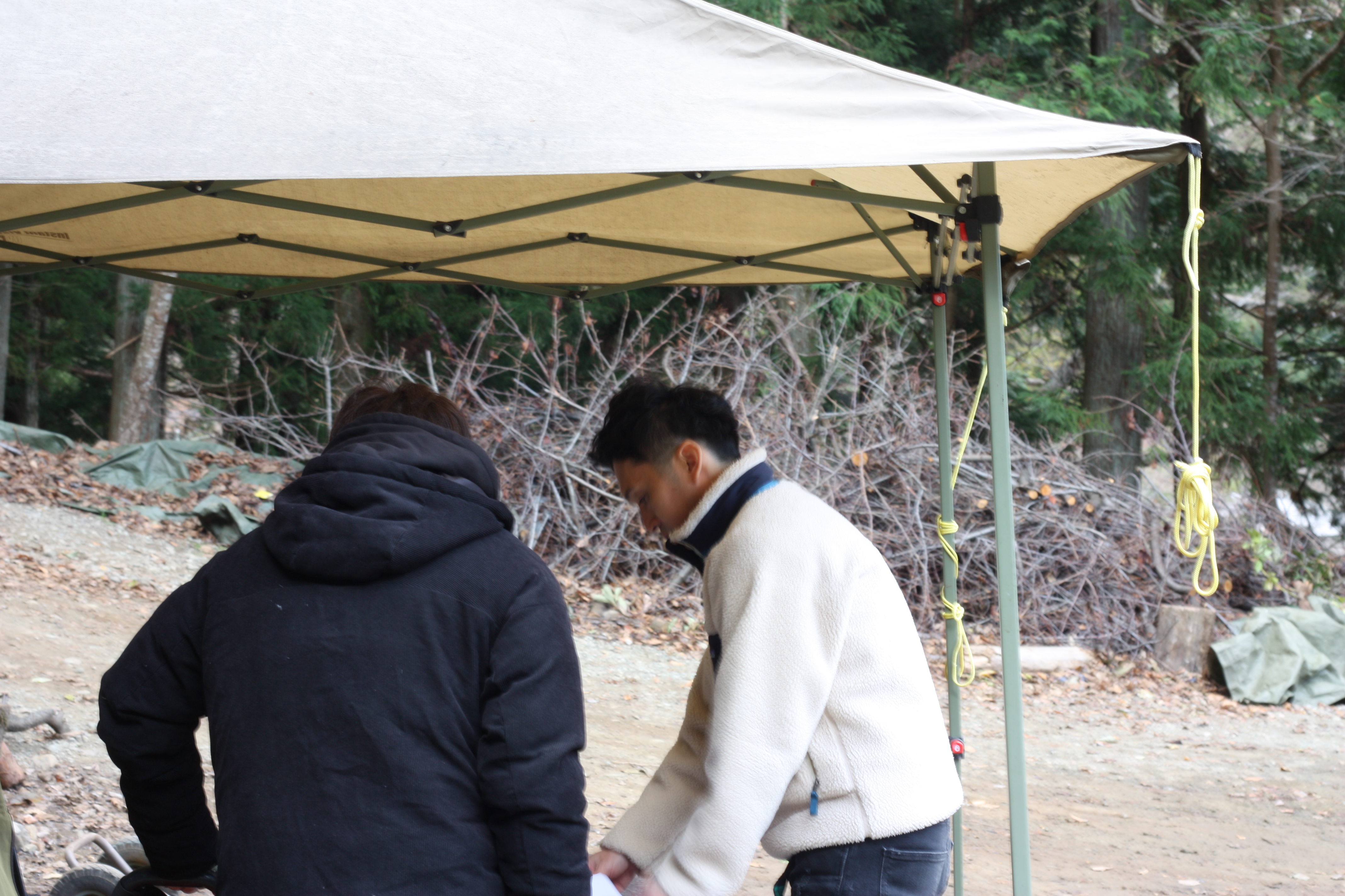 キャンプ場では、挨拶をこころがけよう。