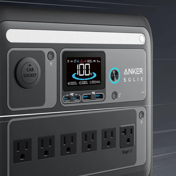 Anker Solix C1000 Portable Power Stationには、11ポート搭載する。